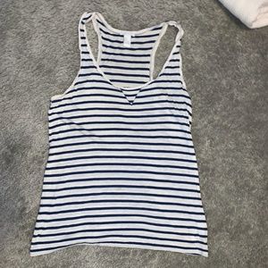 Navy Blue Striped Tank